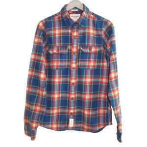 Abercrombie & Fitch Muscle Vivid Plaid Flannel Shirt Sz M